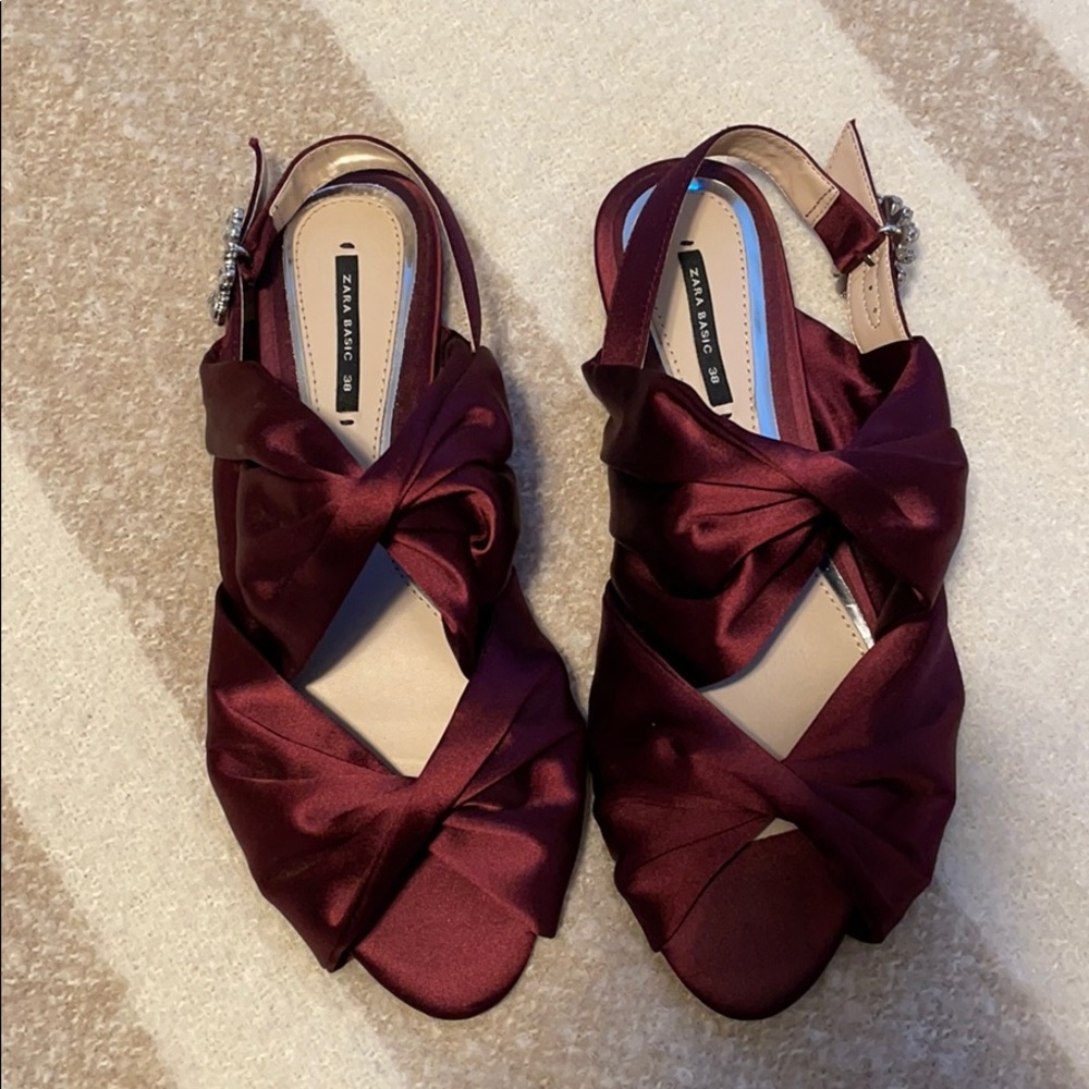 ZARA BASIC Sandal with Jeweled Buckle